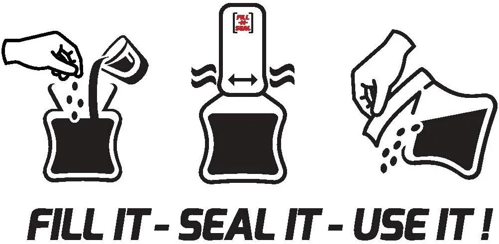 (100) 3oz Liquid Heat Sealed Pouches by Fill-N-Seal, No Funnel Needed, TSA Carry-On Approved, 100% Flexible, and BPA Free!