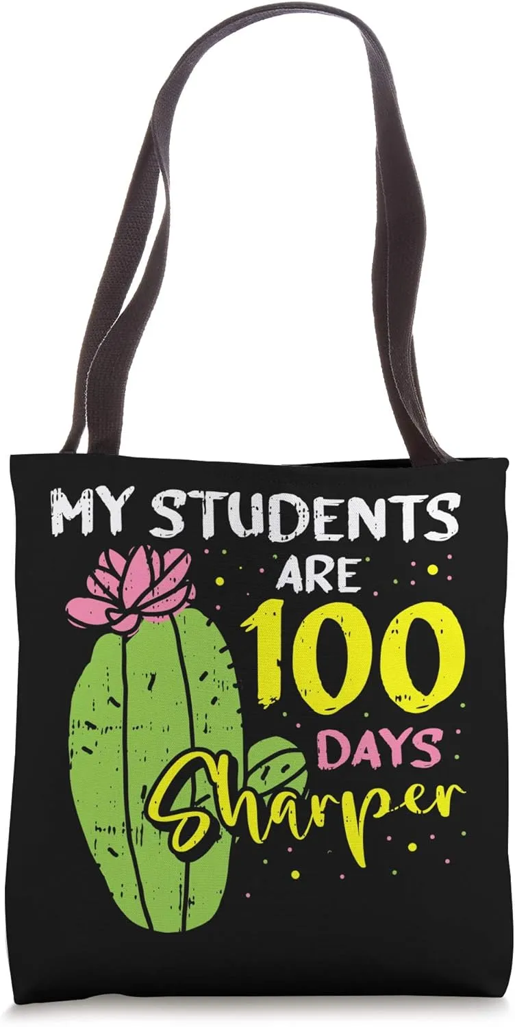 100 Days Of School Sharper Students Teacher Student Gifts Tote Bag