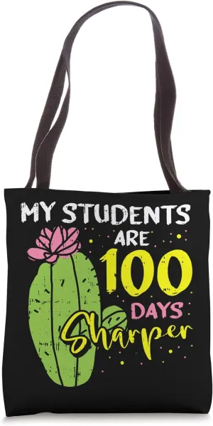 100 Days Of School Sharper Students Teacher Student Gifts Tote Bag