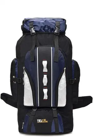 100L Camping Hiking Backpack, Large Military Tactical Backpack Waterproof Travel Daypack Survival Rucksack Bushcraft Backpack Lightweight Outdoor Camping Bag, Dark Bue-2