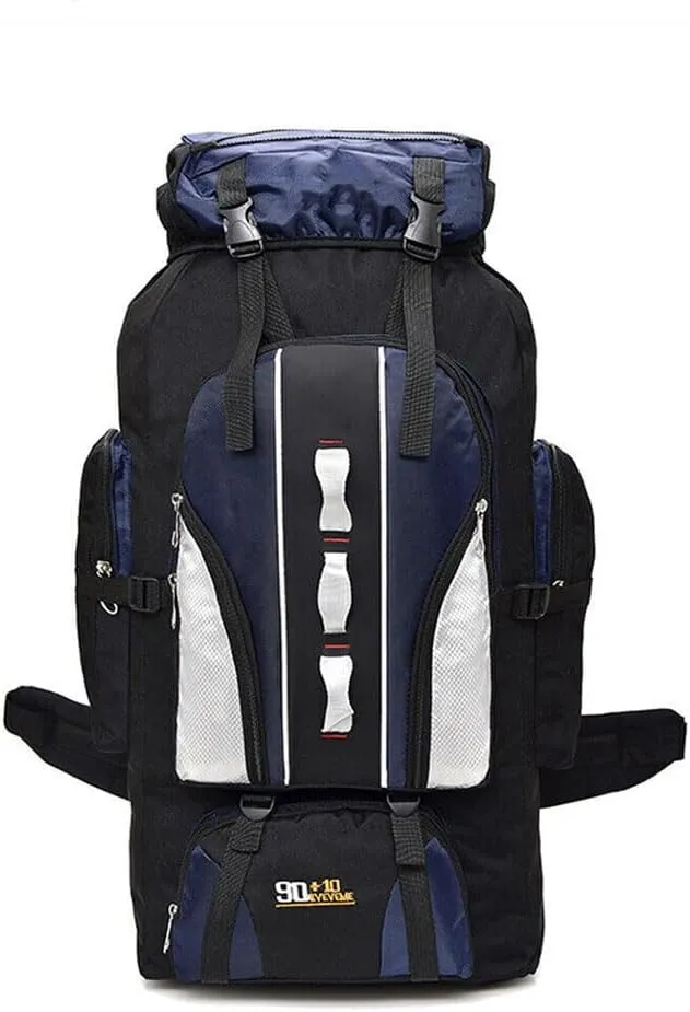 100L Camping Hiking Backpack, Large Military Tactical Backpack Waterproof Travel Daypack Survival Rucksack Bushcraft Backpack Lightweight Outdoor Camping Bag, Dark Bue-2