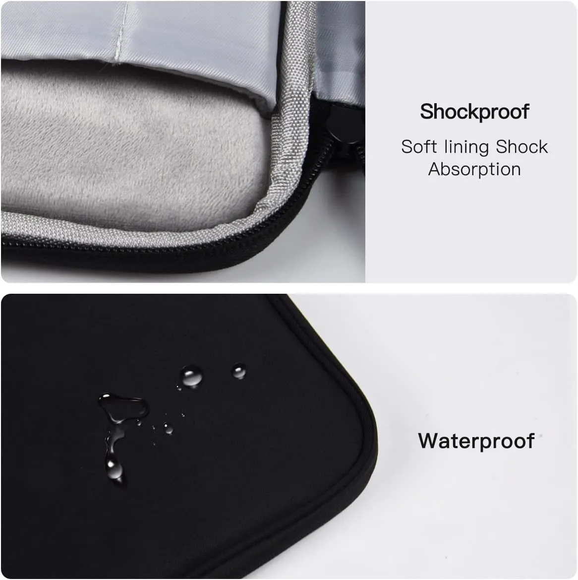 12-12.9 Inch Tablet Sleeve Bag for 12.4" Samsung Galaxy Tab S10  S9  Plus/S8 /S7  Plus/S7 FE,2025 13" iPad Air M3 M2/iPad Pro M4/Pro 12.9"/Microsoft Surface Go 2 12.4"/Pro 11 10 Carrying Case-Black