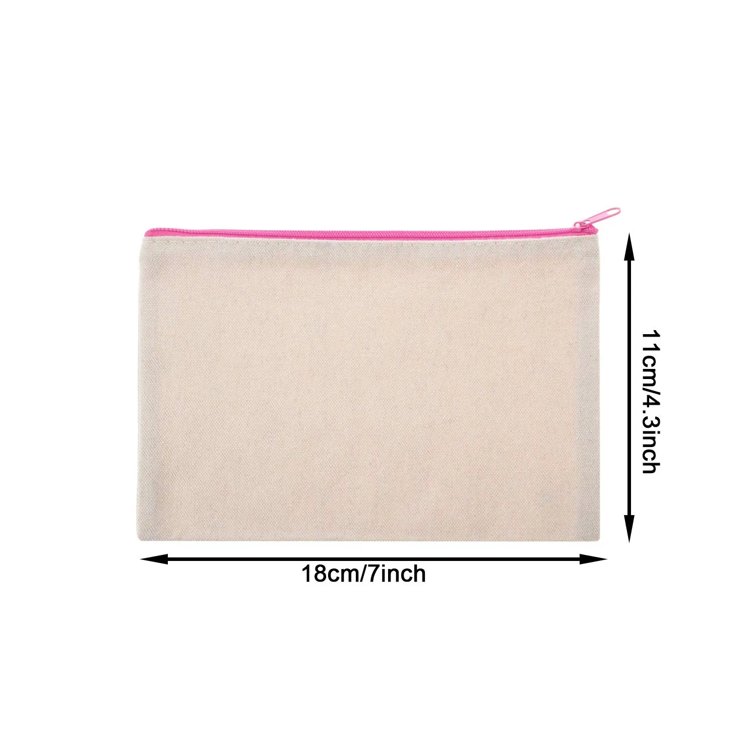 12 Pieces Multipurpose Canvas Cosmetic Bag Makeup Pouches with Zipper Canvas Bag Blank Makeup Bag Pouch Travel Toiletry Bag for Women DIY(S)
