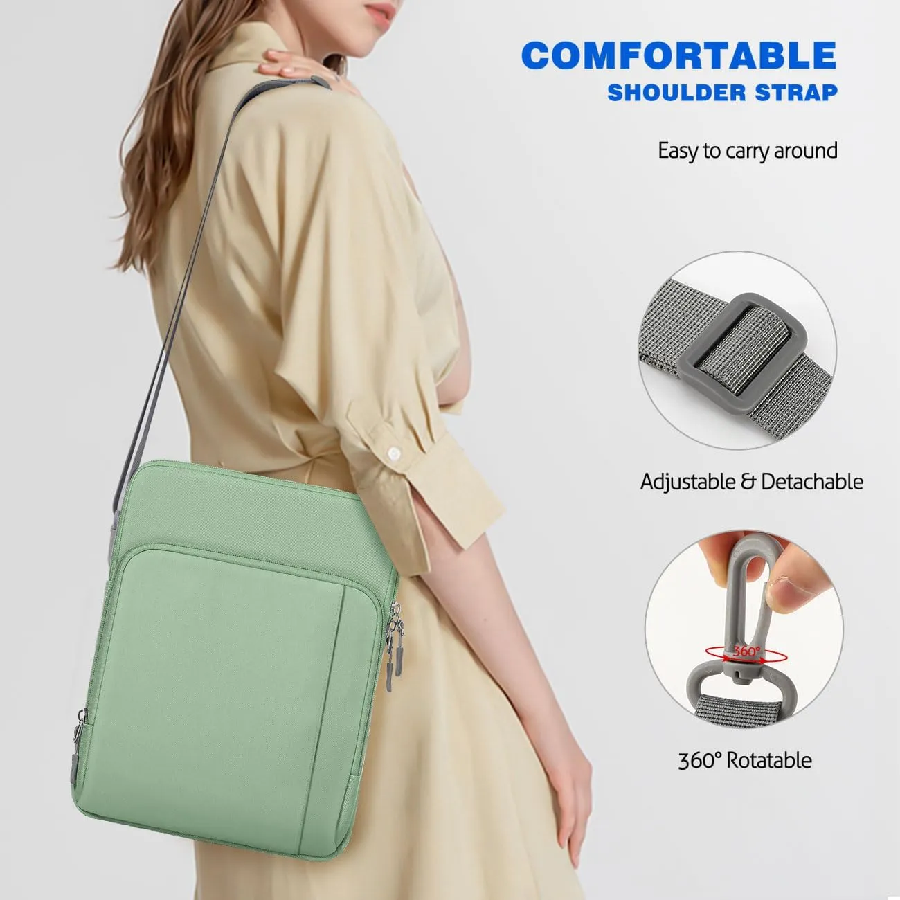 13-13.3 Inch Tablet Sleeve Case Shoulder Bag for iPad Pro 13", iPad Air 13", iPad Pro 12.9", Galaxy Tab S10  Plus