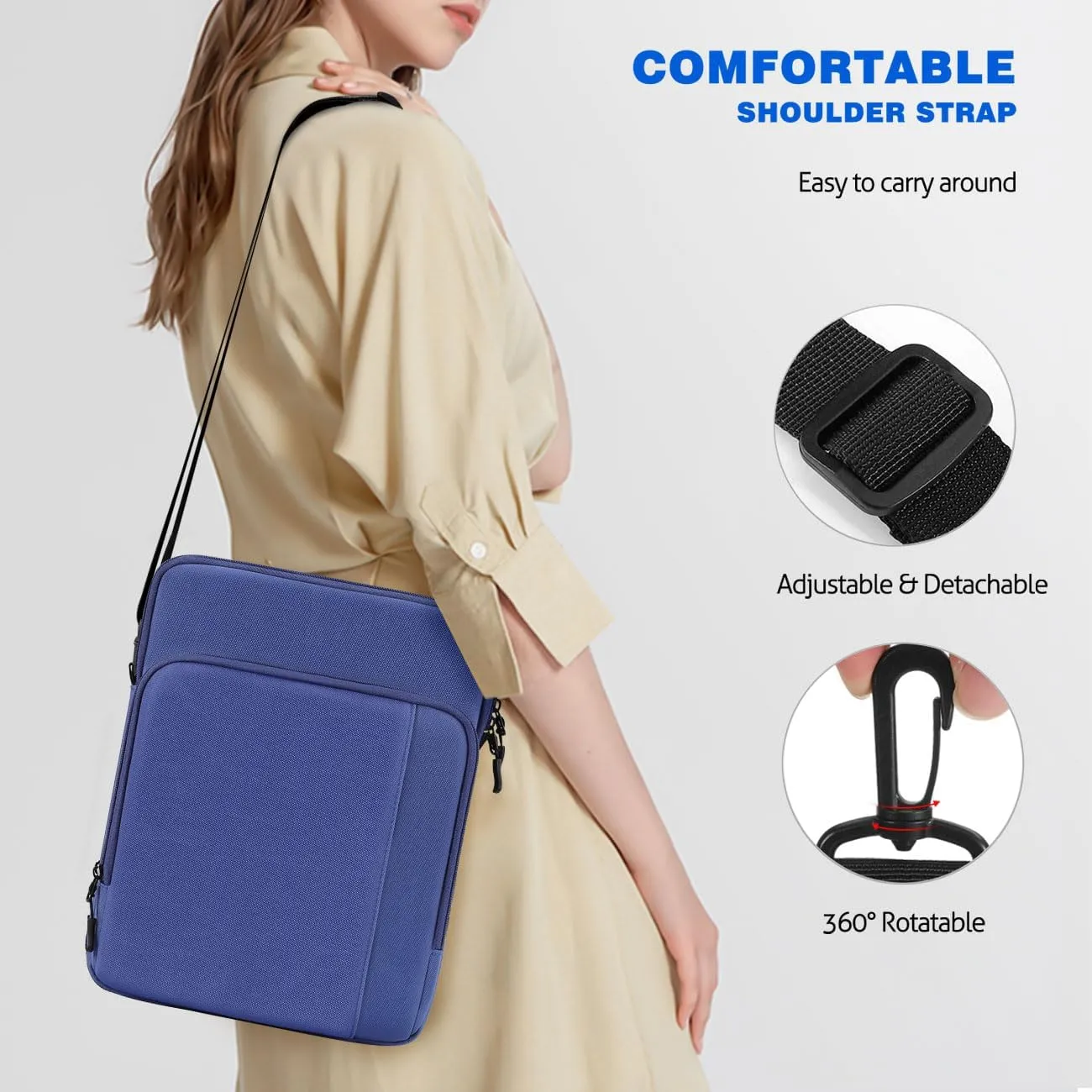13-13.3 Inch Tablet Sleeve Case Shoulder Bag for iPad Pro 13", iPad Air 13", iPad Pro 12.9", Galaxy Tab S10  Plus