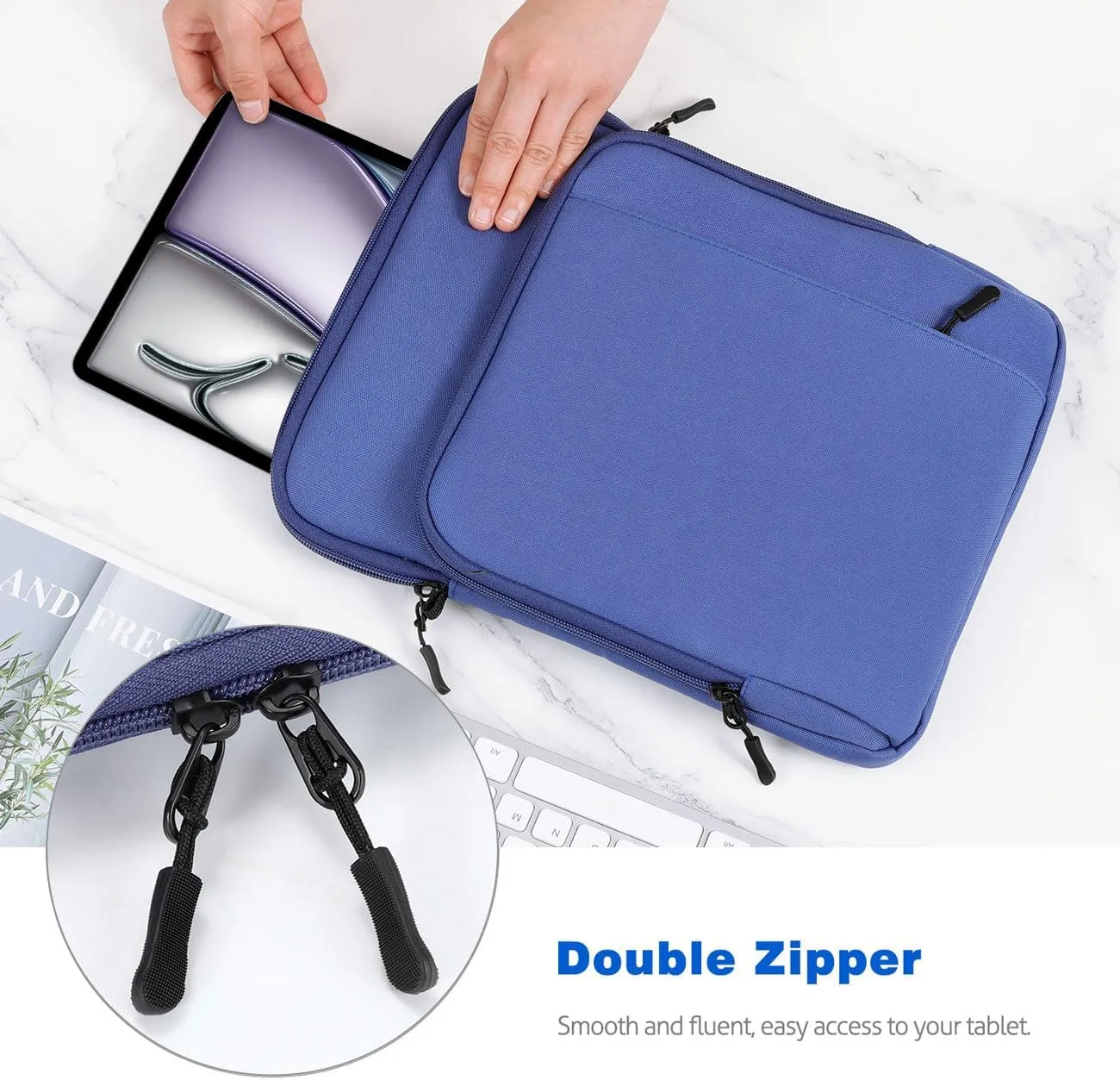 13-13.3 Inch Tablet Sleeve Case Shoulder Bag for iPad Pro 13", iPad Air 13", iPad Pro 12.9", Galaxy Tab S10  Plus