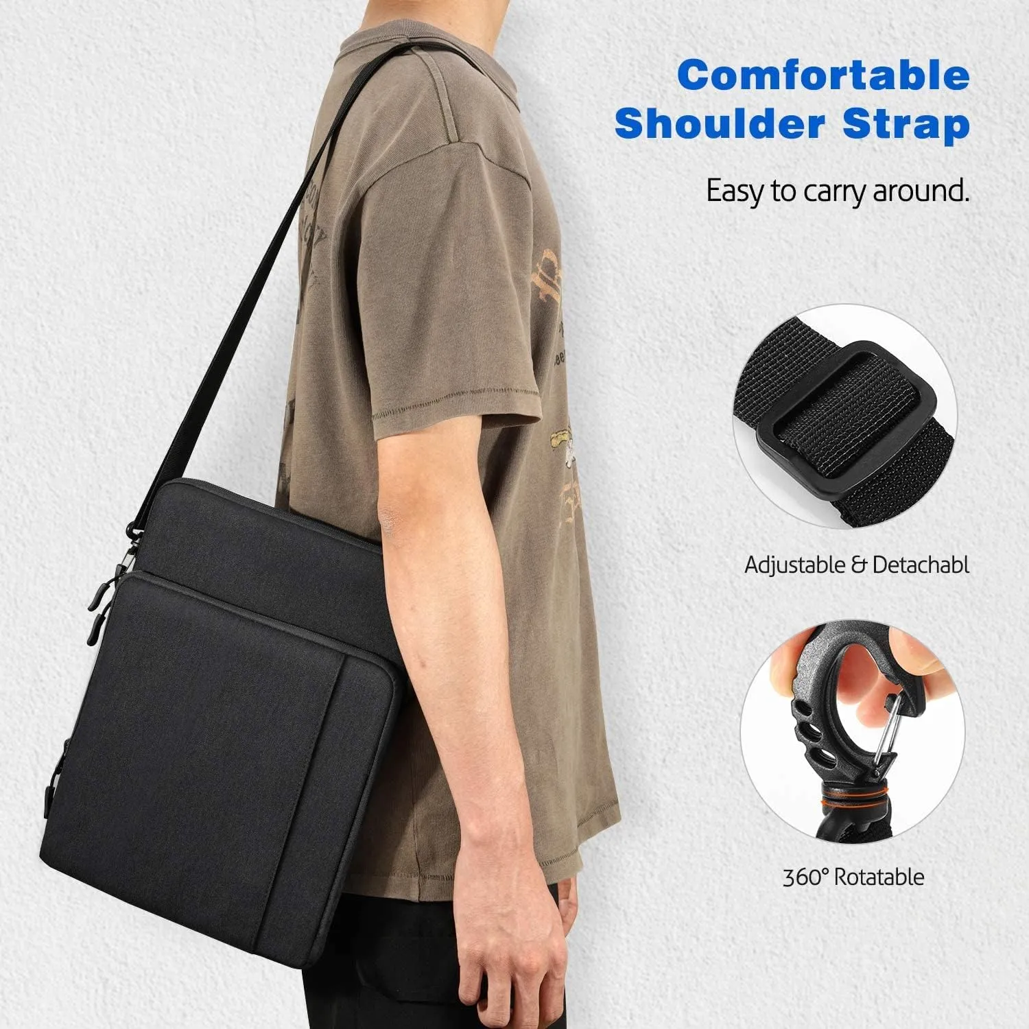 13-13.3 Inch Tablet Sleeve Case Shoulder Bag for iPad Pro 13", iPad Air 13", iPad Pro 12.9", Galaxy Tab S10  Plus