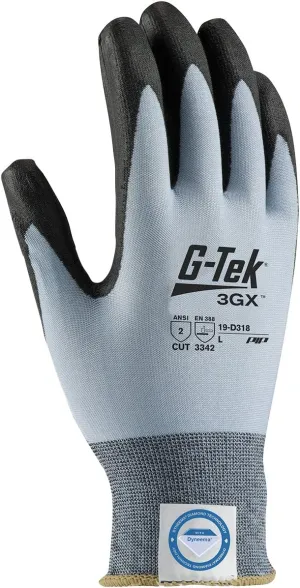 19-D318/XL Seamless Knit Dyneema Diamond/Lycra Glove with Polyurethane Coated Smooth Grip on Palm and Fingers