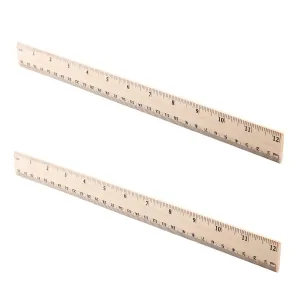 20 Pack Wooden Ruler Student Rulers 2 Scale 30cm/12 Inch School Ruler Office Accurate Wood Ruler Double Sided Measuring Ruler