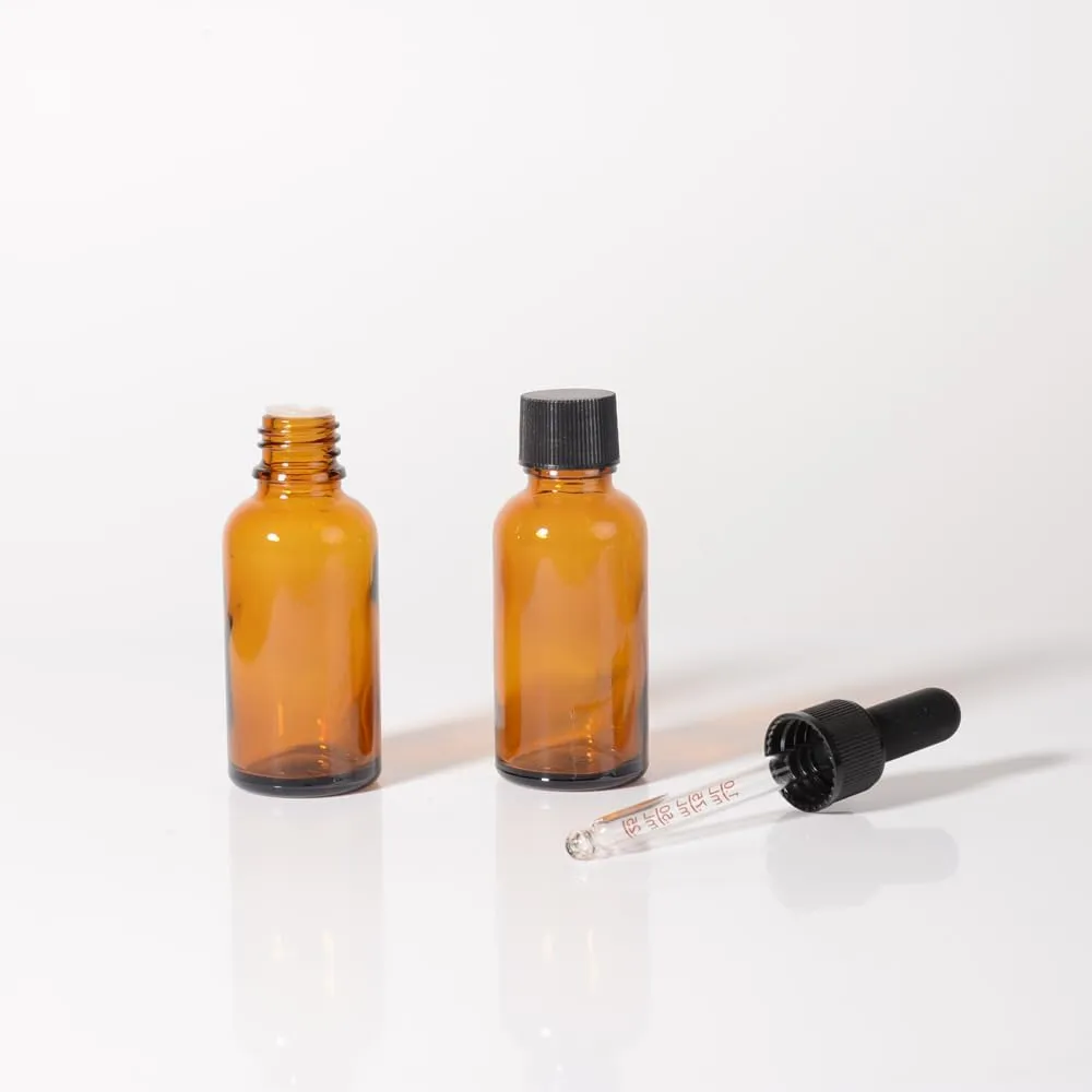 24 Pack, Glass Dropper Bottles 1oz for Oil with Small Funnel,Small Travel Containers Tincture Bottles with Dropper