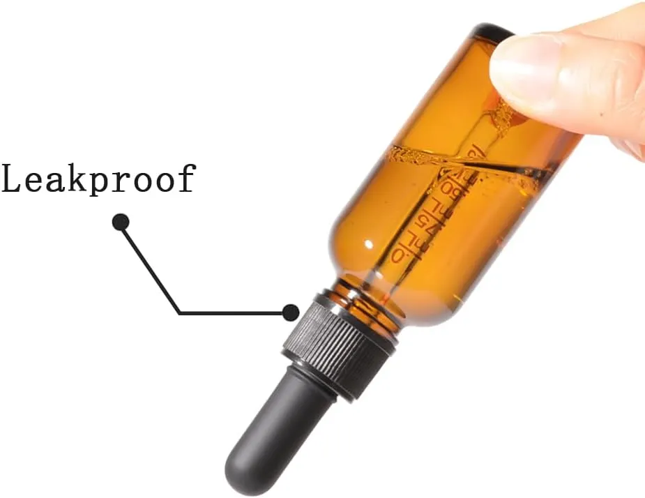24 Pack, Glass Dropper Bottles 1oz for Oil with Small Funnel,Small Travel Containers Tincture Bottles with Dropper