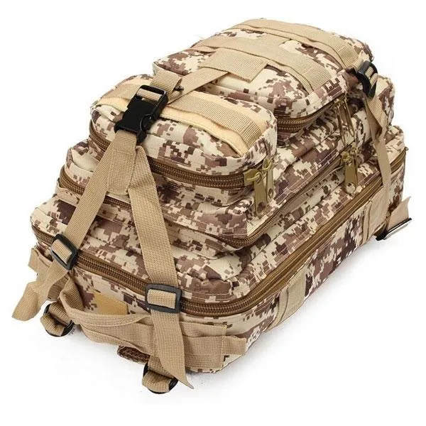 25L Outdoor Military Tactical Camping Hiking Trekking Backpack Rucksack Desert Digital