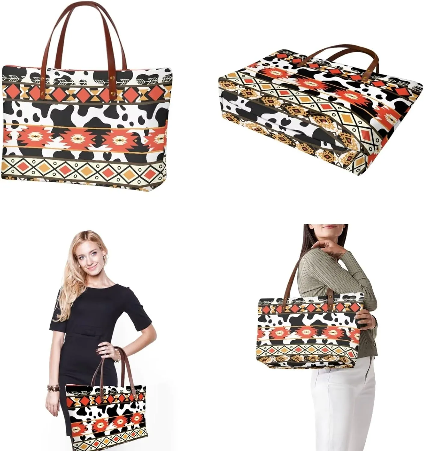 2PCS Handbag and Wallet Set for Women Hobo Bag Satchel Purse Tote Handbag Top Handle Bag with PU Make Up Bag