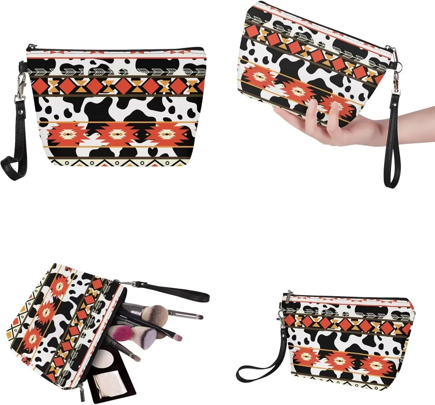 2PCS Handbag and Wallet Set for Women Hobo Bag Satchel Purse Tote Handbag Top Handle Bag with PU Make Up Bag