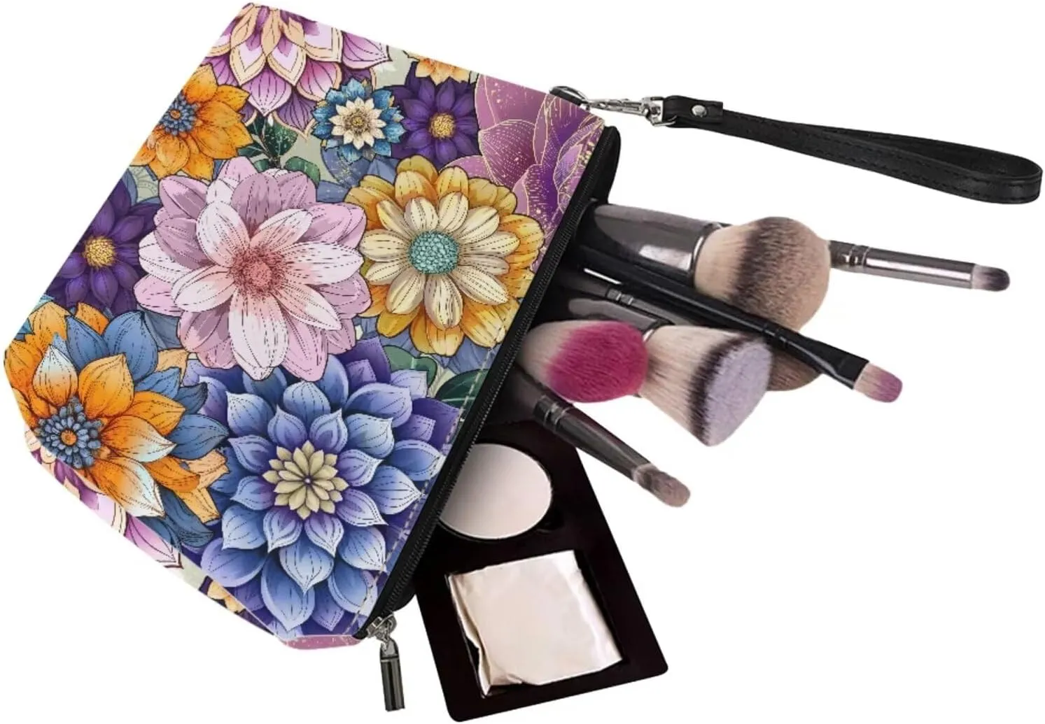 2PCS Handbag and Wallet Set for Women Hobo Bag Satchel Purse Tote Handbag Top Handle Bag with PU Make Up Bag