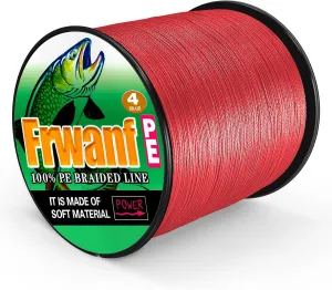 4 Strand Braided Fishing Line - No Fade - Zero Stretch - Low Memory - Abrasion Resistant Braided Line - Professional Grade Power Performance in Salt or Fresh Water - A Must Have!