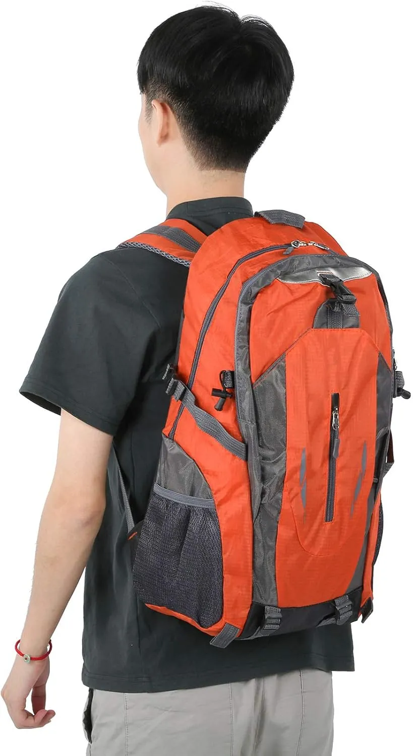 40L Backpack Shoulder Bag Comfortable for Outdoor Sports Climbing Camping Hiking (Orange)