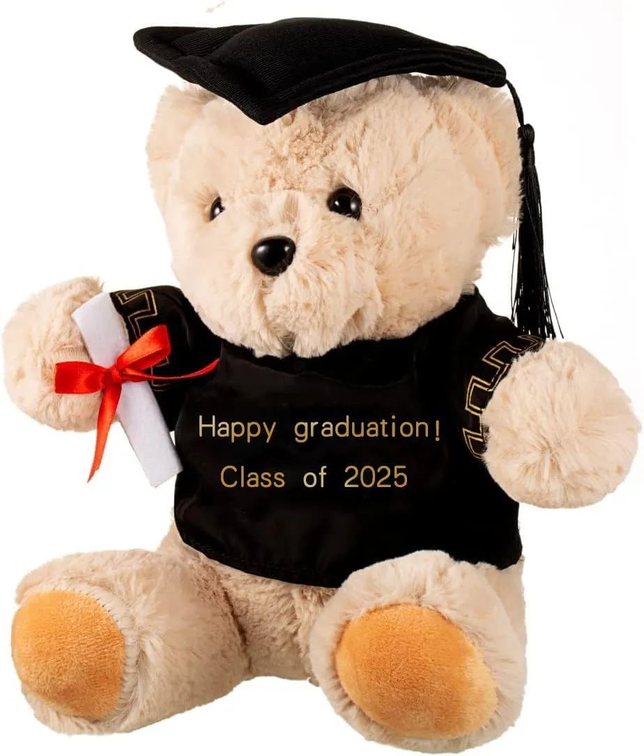 8 Inch Graduation Plush Stuffed Animal Class of 2025 Gift (Happy Graduation)