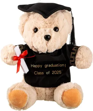 8 Inch Graduation Plush Stuffed Animal Class of 2025 Gift (Happy Graduation)