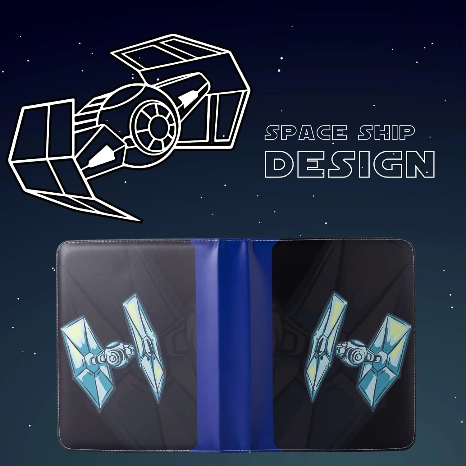 9 Pocket Trading Card Binder, PU Leather Storage Zip Album with 900 Slots Clear Page Sleeves for TCG MTG Baseball Sport Cards Display Collection (Blue)
