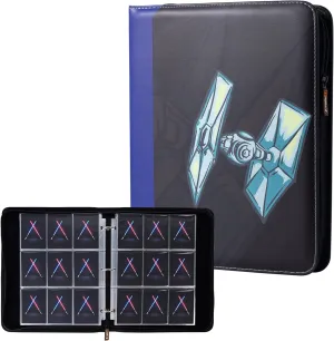 9 Pocket Trading Card Binder, PU Leather Storage Zip Album with 900 Slots Clear Page Sleeves for TCG MTG Baseball Sport Cards Display Collection (Blue)