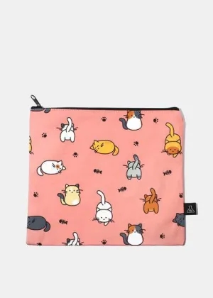 a2o Large Canvas Pouch - Cats