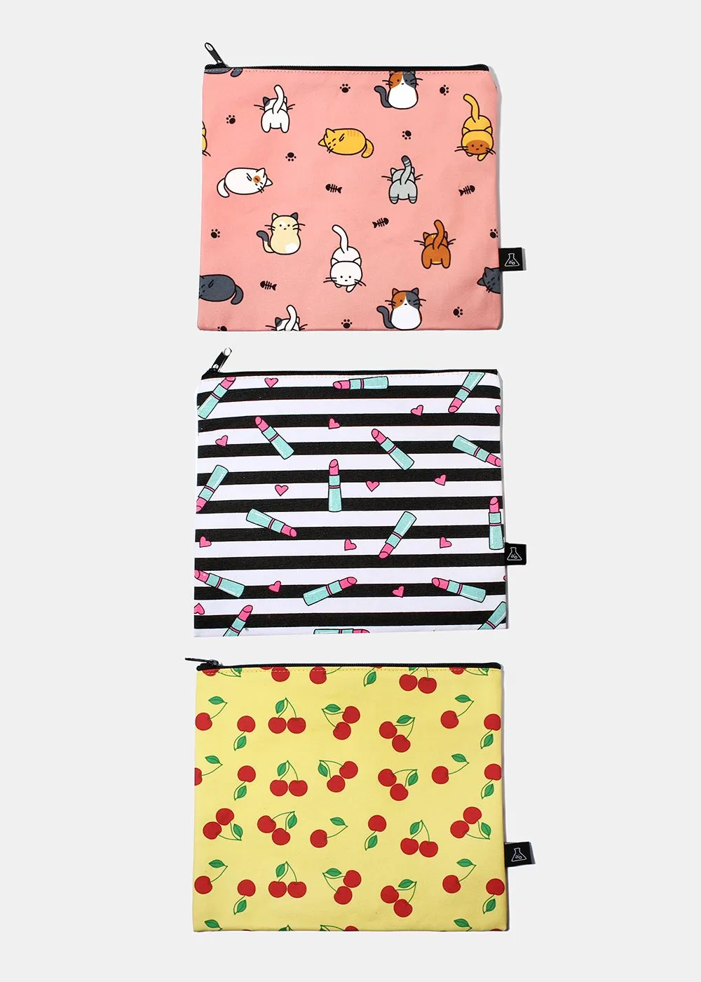 a2o Large Canvas Pouch - Red Cherry
