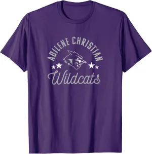 Abilene Christian University Wildcats Logo T-Shirt, Unisex-Adults & Kids, Purple, Small, Short Sleeve, Cotton, Machine Wash