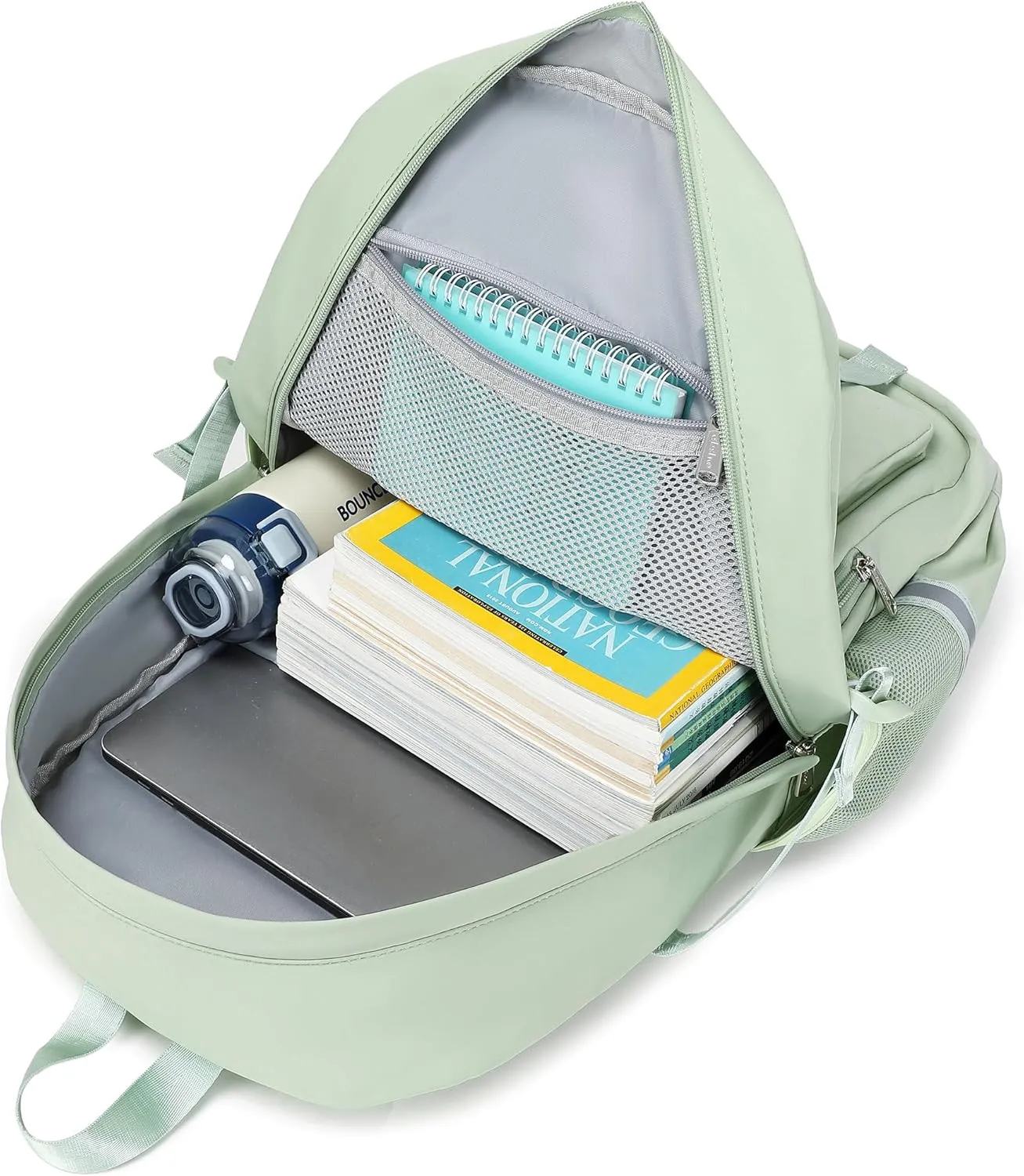 abshoo Big Student Laptop Backpack For College Women Middle High School Teen Girls Bookbag Travel Daypack (Olive Green)