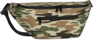 Abstract Camouflage Paint Crossbody Sling Bag for Women Men Crossbody Backpack with 4 Zipper Pockets Fanny Pack Shoulder Casual Daypack for Travel Running Hiking Cycling