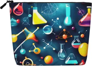 Abstract Science Chemistry Print Single-layer Makeup Bag Waterproof Travel Cosmetic Organizer Large Capacity