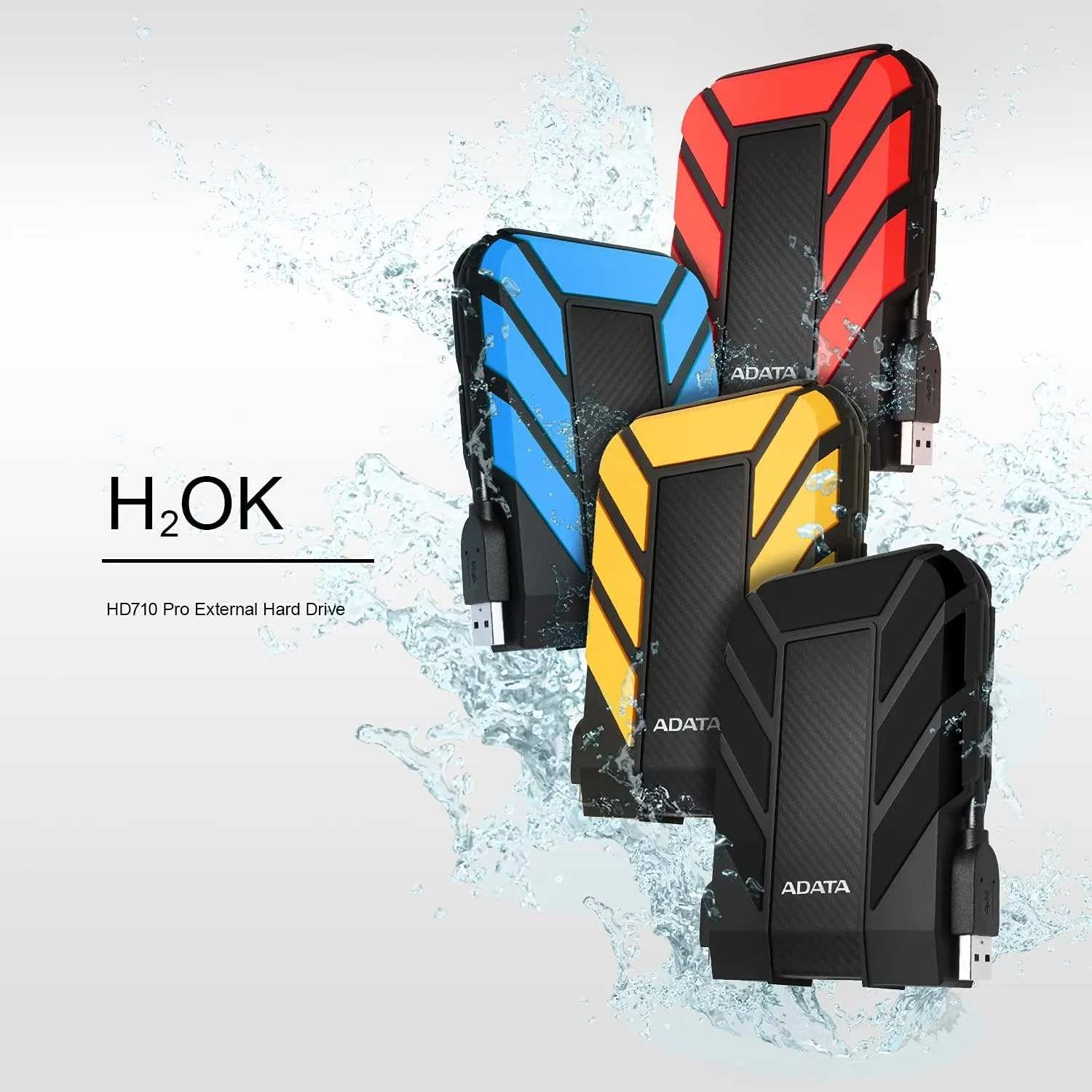 ADATA HD710 Pro 1TB USB 3.1 IP68 Waterproof/Shockproof/Dustproof Ruggedized External Hard Drive, Black (AHD710P-1TU31-CBK)