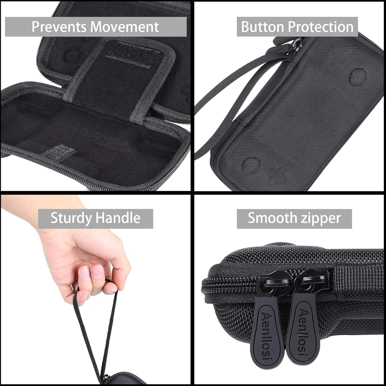 Aenllosi for Backbone Pro/ Backbone One Mobile Gaming Controller Hard Carrying Case, Black (Case Only)