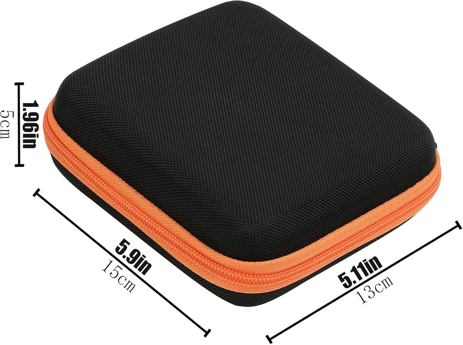 Aenllosi Hard Travel Case Replacement for SanDisk Extreme PRO SDSSDE81/SDSSDE80 / Extreme SDSSDE61 Portable 500GB/1/2/4 TB SSD(Black&Orange,Only Case)