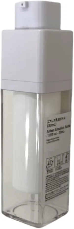 Airless Cosmetic Pump Bottle, Empty Refillable Airless Cosmetic Pump Bottle, Refillable Cosmetic Container (1.01fl oz 30ml)