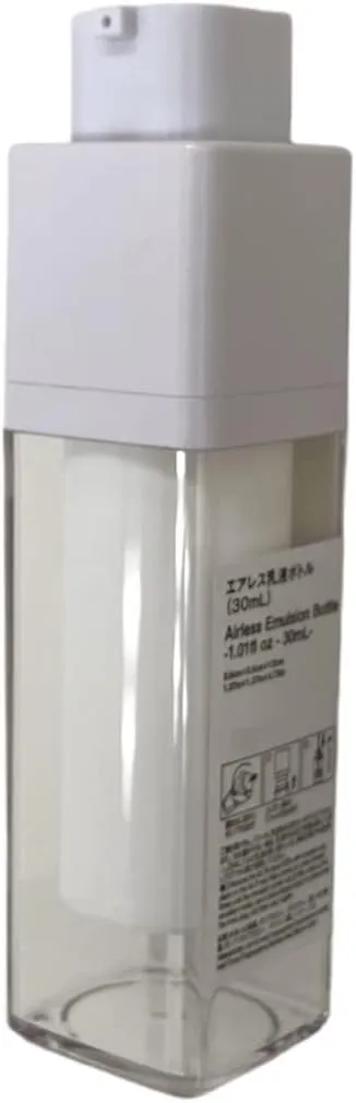 Airless Cosmetic Pump Bottle, Empty Refillable Airless Cosmetic Pump Bottle, Refillable Cosmetic Container (1.01fl oz 30ml)