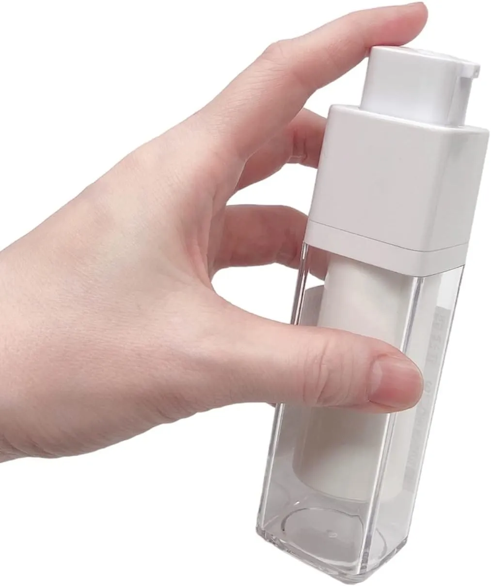 Airless Cosmetic Pump Bottle, Empty Refillable Airless Cosmetic Pump Bottle, Refillable Cosmetic Container (1.01fl oz 30ml)