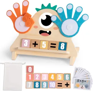aiwo Montessori Preschool Learning Toys for Toddlers 3-5, Educational Math Manipulatives Counting Toy for 3 4 5 Year Old, Kindergarten Homeschool Supplies Math Toys Number Blocks Gifts for Boys Girls