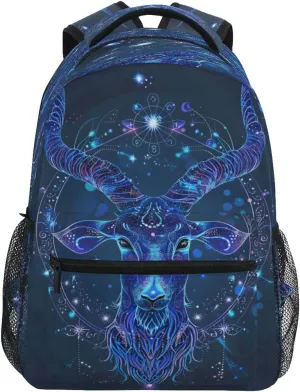 ALAZA Goat Blue Lines Kids School Backpack for Boys Girls Teens Bookbag Travel Daypack Bag 16 inch