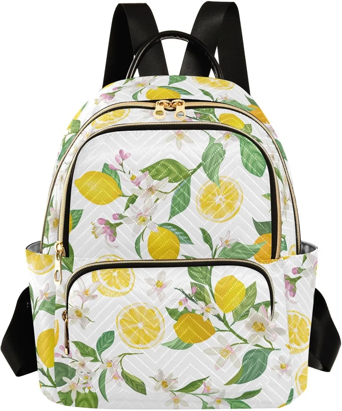 ALAZA Lemon Tropic Fruits Leaves Flowers Women Backpack Purse Shoulder Bag