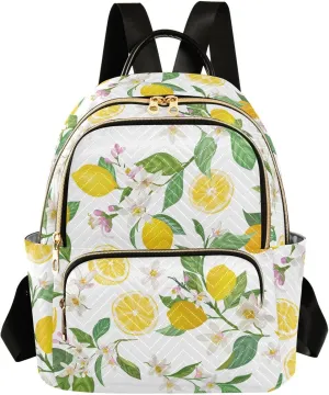 ALAZA Lemon Tropic Fruits Leaves Flowers Women Backpack Purse Shoulder Bag