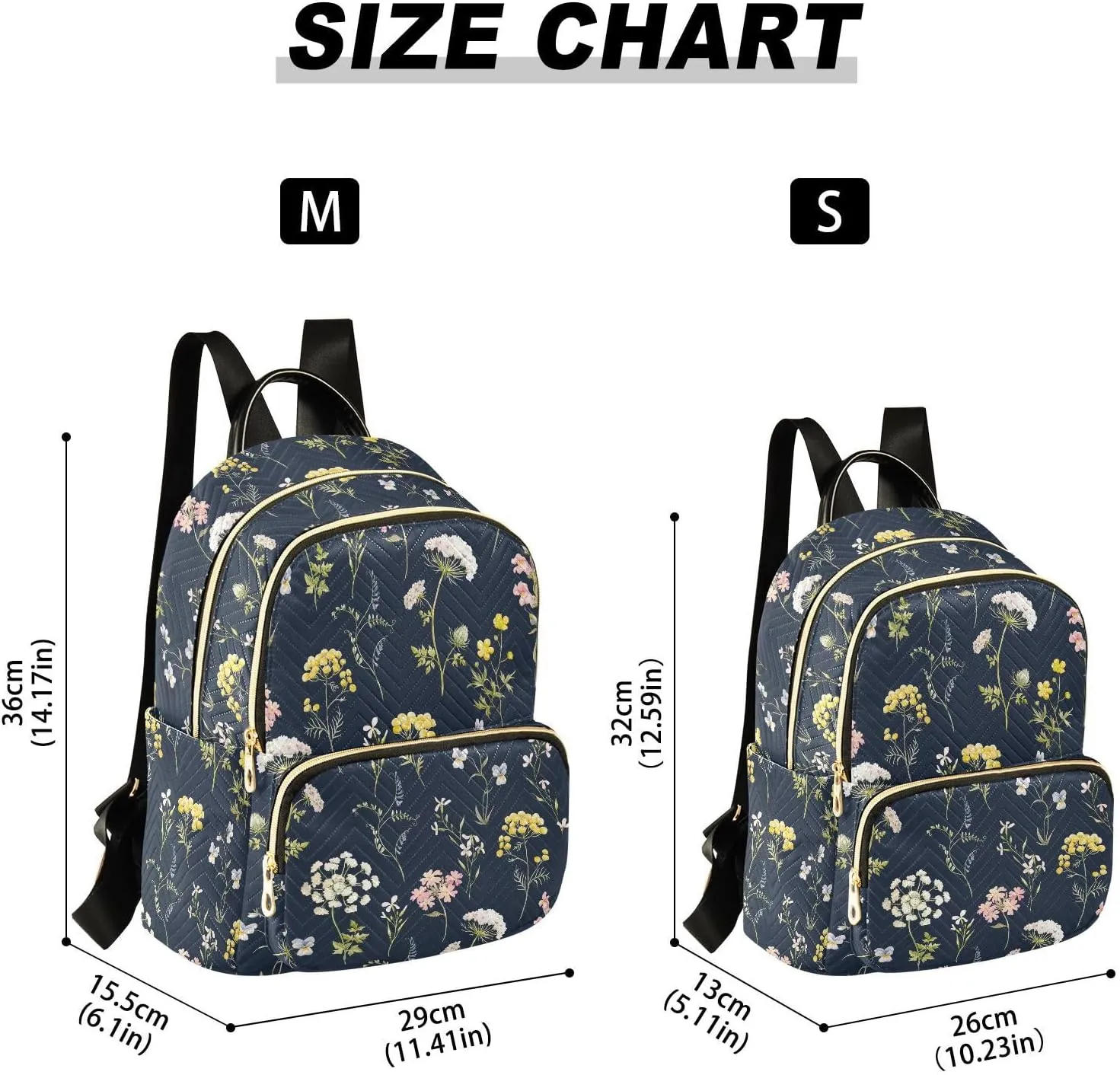 ALAZA Mini Backpack for Women, Wildflowers Tansy Pansies Travel Backpack Purse for Ladies, Small Bookbag Daypack Shoulder Bag M