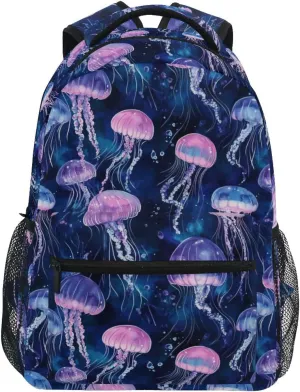 ALAZA Purple Jellyfish Kids School Backpack for Boys Girls Teens Bookbag Travel Daypack Bag 16 inch