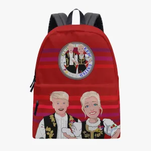 All-over-print Canvas Backpack GLOBAL FREEDOM UNITED COUPLE EDITION SERBIA RED