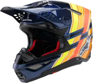 Alpinestars - S-M10 Tld Edition 25 Helmet Drk Blu/Org/Ylw Fluo/Red Xl (8300225-7156-XL)