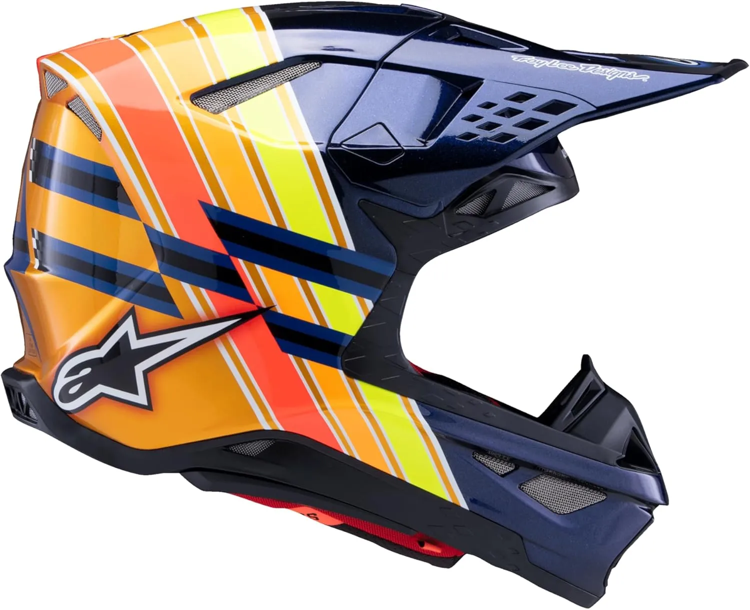 Alpinestars - S-M10 Tld Edition 25 Helmet Drk Blu/Org/Ylw Fluo/Red Xl (8300225-7156-XL)