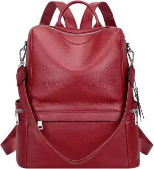 ALTOSY Leather Backpack for Women Elegant Genuine Backpack Purse Ladies Leather Shoulderbag