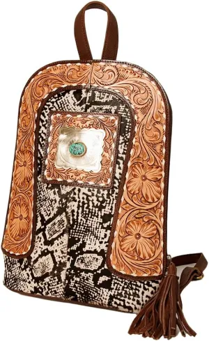 American Darling Hand Tooled Genuine Leather Women Bag Western Handbag Purse