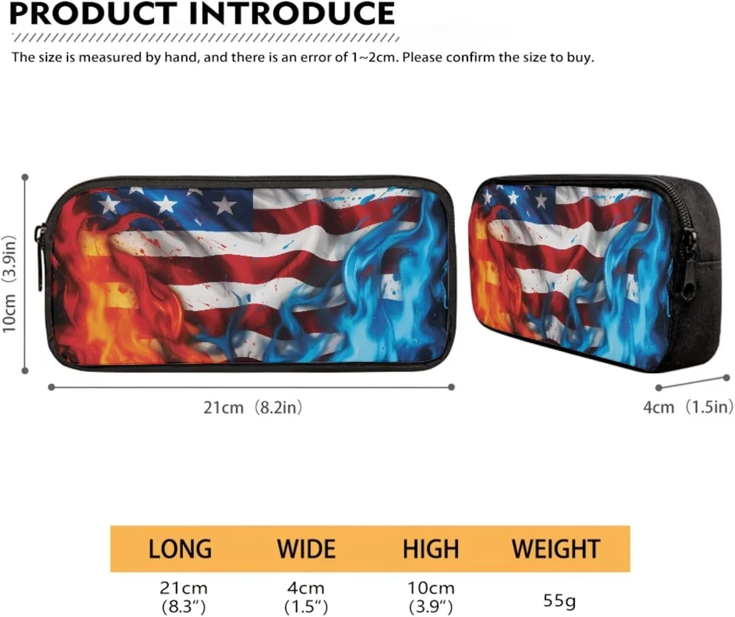 American Flag 3 PCS School Backpack Set 17 inches School Bag Large Capacity Pencil Pen Case Oilproof Leakproof Insulated Lunch Bag for Preschool Middle School Elementary School