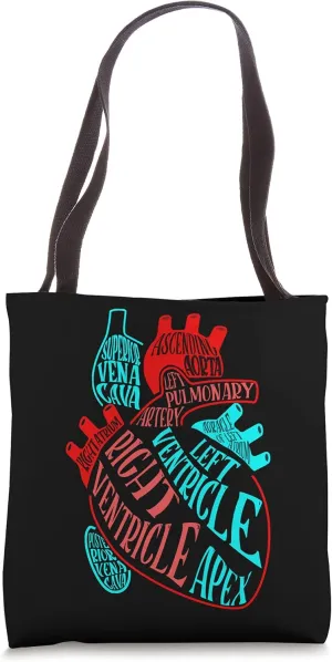 Anatomy Heart Aorta Doctor Nurse Cardiologist Cardiology Tote Bag